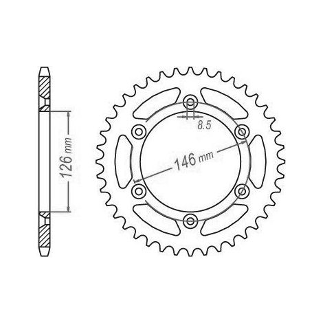 Couronne de transmission Esjot pour Moto Suzuki 350 DR SE 1996 à