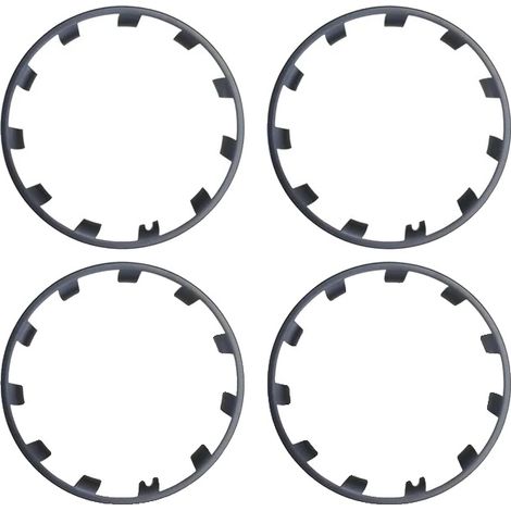 Protezioni per mozzi ruota, facili da installare, materiale resistente, colore grigio canna di fucile. (1/2)
