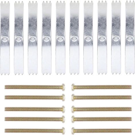 Kit de réparation de boîtier noir type 86 (20 pièces) avec 20 vis.-7.6x1.8cm-Silver (1/3)