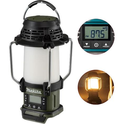 Makita DMR055O LXT 18v Cordless Radio AM FM Camping Lantern Torch Site Light