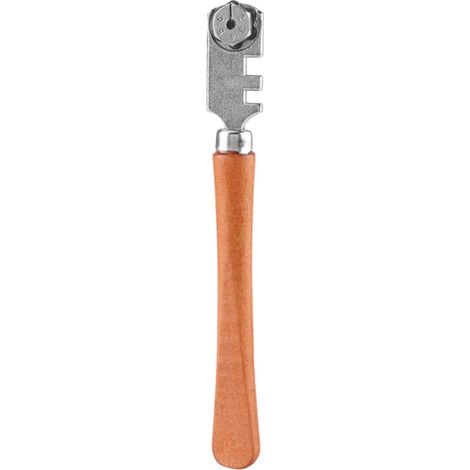 Beyamis Outil de coupe-verre professionnel à six lames de 130 mm avec manche en bois (1/5)