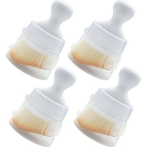 4PCS les brosses de détail de la voiture balayent facilement la poussière dans les lacunes, la brosse de nettoyage intérieure de la voiture fournissant, une brosse à épousset- Blanc (1/5)
