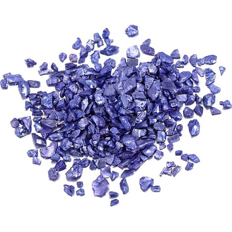 Crushed Stone Filler - Coloured Glaze - 0.1–0.4 cm - Light Blue - For Indoor Decoration Fish Tank Flowerpot Plant Bedding - 20 g (1/5)