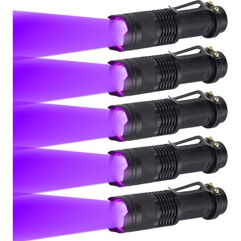 Lampe Torche Rouge, Lampe de Poche Rouge LED, 3 Modes, Étanche, Portable, Zoomable Lampe Lumiere Rouge pour Camping, Pêche, Astronomie (Lot de 5) (1/5)