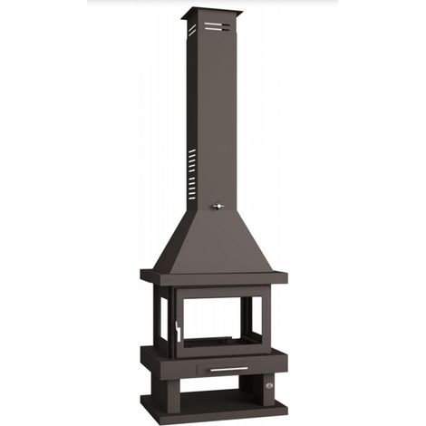Chimenea Leña Central a 4 Caras FM - 1 Puerta (1/4)