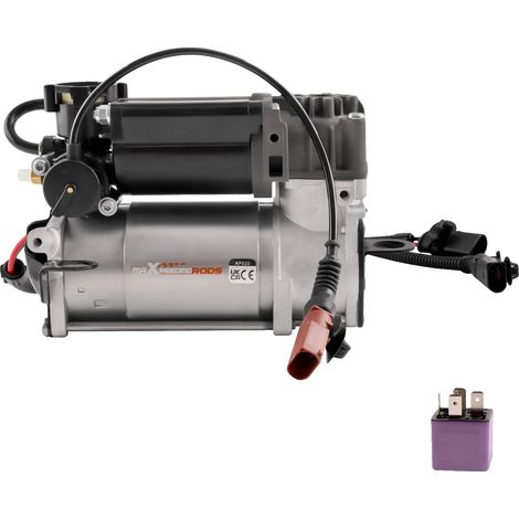 Pompa per sospensioni pneumatiche, compatibile con motori a 6/8 cilindri, pressione massima 120 PSI, polimero sintetico resistente, relè automobilistico standard, dimensioni 25 cm x 15 cm x 10 cm (1/5)
