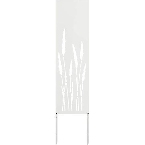 Paravent de jardin ajouré blanc, 32 x 140 cm (1/5)