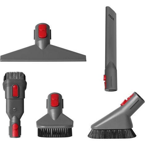 Für Dyson Staubsauger Zubehör 5er Set, inkl. 3 Bürsten und 2 Düsen, Ersatzteile für Dyson V7, V8, V10, V11, zur Reinigung von Böden, Matratzen und Decken (Grau)