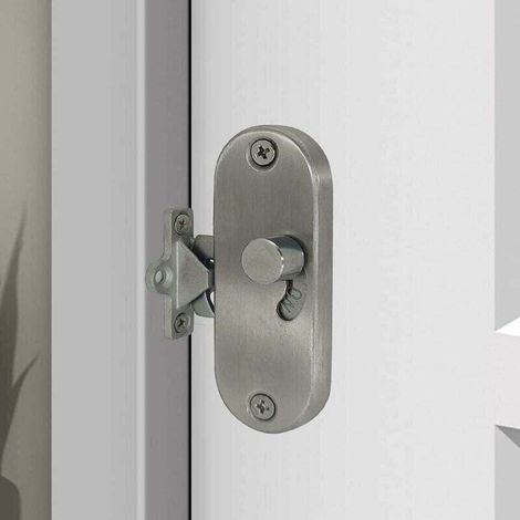 Serrure de porte coulissante à 90° à angle droit avec boucle de verrouillage de porte coulissante et verrou de porte de grange, (1/5)