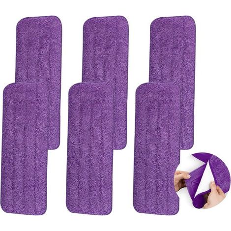 6 pezzi，Tamponi di ricambio per mocio spray，Ricarica per mocio adatta per mocio，Panno in microfibra，Tampone in microfibra per mocio (1/5)