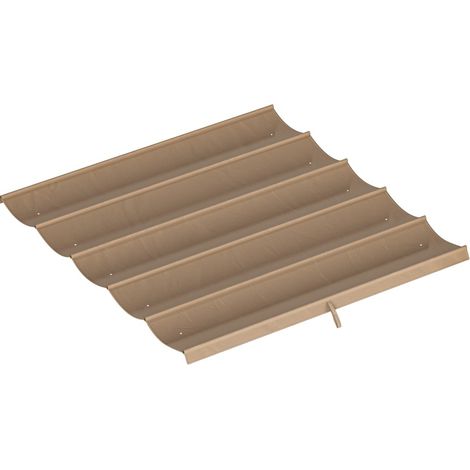 Techo de repuesto para pérgola 250 x 255 cm poliéster marrón (1/5)