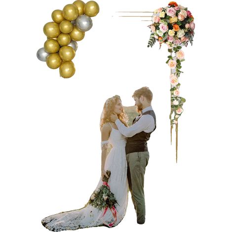 Stand de Fleurs de Mariage, Cadre Rectangulaire de 2,8 m, Matériau en Acier, Type à Fixer au Sol, Capacité de Charge 10 kg, Style Moderne (1/5)