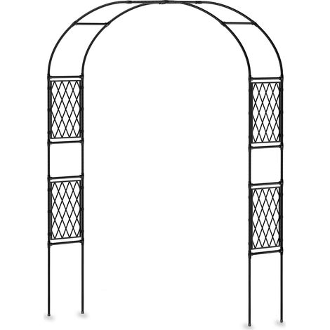 Garvee Pergola Giardino Metallo Arco a Traliccio Piante Rampicanti Decorativo Matrimoni Resistente Alle Intemperie Robusta Struttura Ferro, Nero Esterni Per Patio Vialetto Festa Evento (1/5)