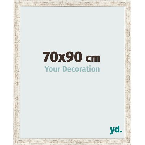 yd. - Cadre photo 70x90 - Blanc Vintage - MDF - Bologna (1/5)