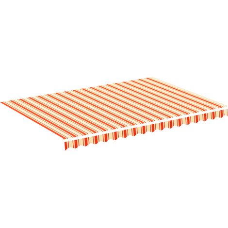 Maison Exclusive - Tessuto Ricambio per Tenda da Sole Giallo e Arancio 3,5x2,5 m