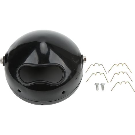 Alloggiamento faro a LED per motociclette, 5,3 pollici, nero opaco, staffa universale per faro in stile retrò per modifiche. (1/5)