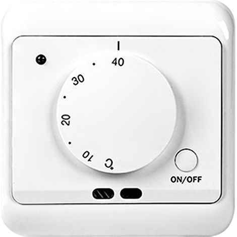 230V Mechanical Non-Programmable Manual Thermostat Room Temperature Controller Floor Heating Thermostats with Anti-froze Function 5-40℃