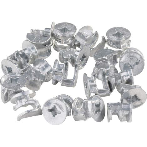 Boîtiers Excentriques - 100 Pièces - Acier Zingué - Fixation Panneau 15-16mm - Assemblage Meuble DIY - Diamètre 15mm (1/5)