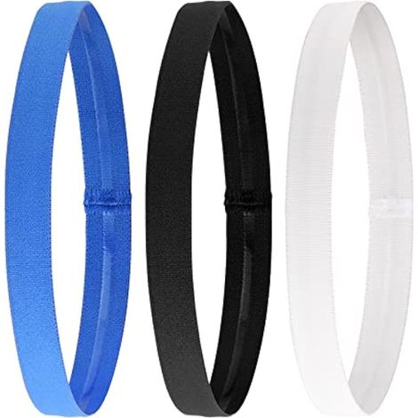 Lot de 3 bandeaux de sport élastiques antidérapants pour femmes, parfaits pour le football, le yoga, le jogging et la course à pied. (1/5)