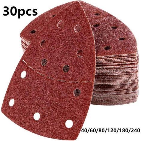 Papier de verre - Non spécifié - Triangles de Ponçage - 30 pcs - 11 Trous - Carbure de silicium (1/3)