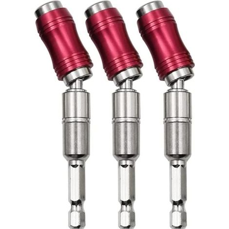 3 PièCes Porte-Foret à Pivot MagnéTique, Porte-Embout MagnéTique Pivotant, Porte-Embout de Tournevis Flexible à DéGagement (1/4)