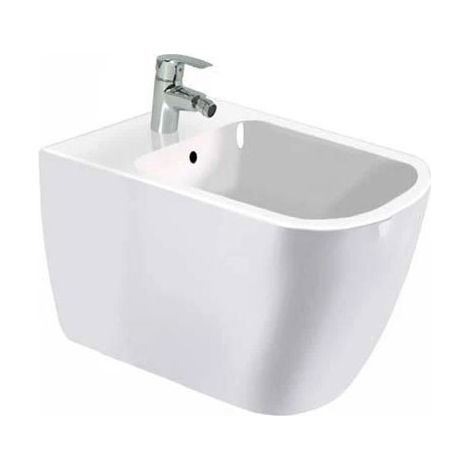 Duravit HAPPY D.2 bidet a pavimento monoforo, a filo parete, con troppopieno, colore bianco 2267100000 (1/5)