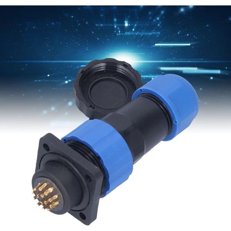 Prise et fiche aviation étanches IP68 à quatre trous SP20, bornes de connexion mâles et femelles multiconducteurs carrées à souder, 250 V, 14 conducteurs (1/5)
