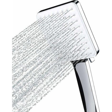 pommeau De Douche, Grande Carre Avec Commande Une Main, Haute Pression Avec 6 Modes De Douche, Chroms (1/5)