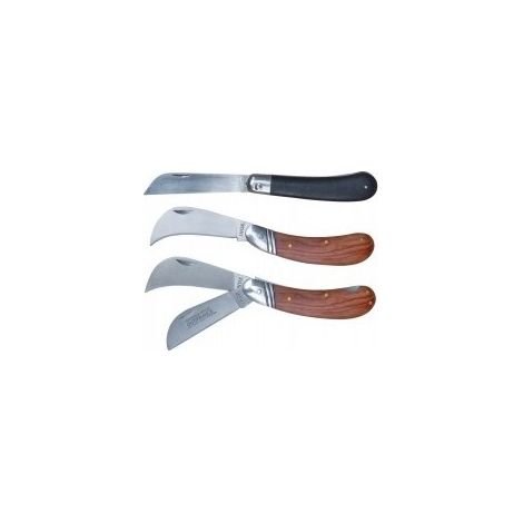 1 Coltello da elettricista 2 lame + blocco manico in legno - Outifrance