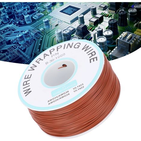 New OK Wire Leiterplatten-Jumper / PCB-Jumper / einadriger elektronischer Verbindungsdraht aus reinem Kupfer 30, braun. (1/5)