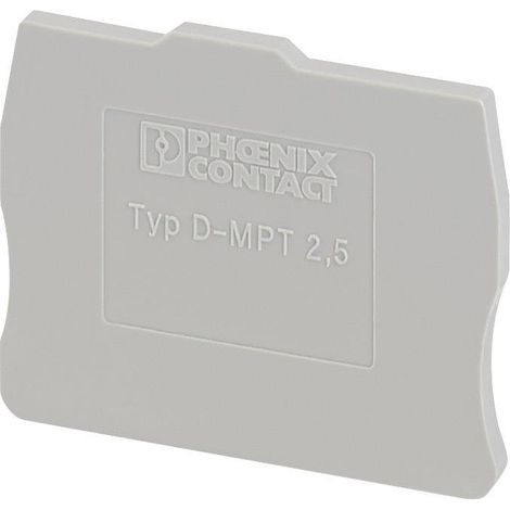 Flasque d'extrémité Phoenix Contact, série D-MPT pour Bloc de jonction modulaire ( Prix pour Paquet de 5 )