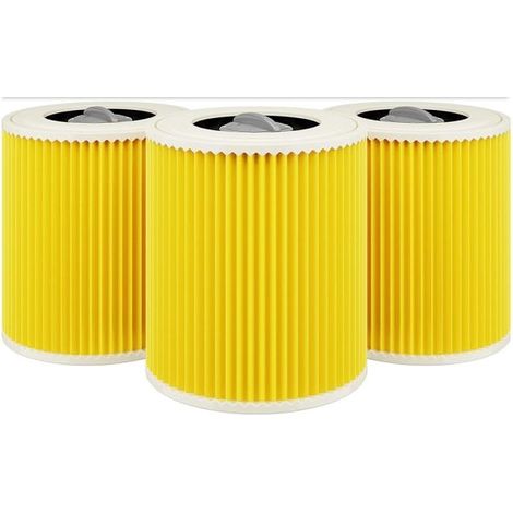 Lot de 3 cartouches filtrantes pour aspirateur Kärcher WD3 Premium (1/5)