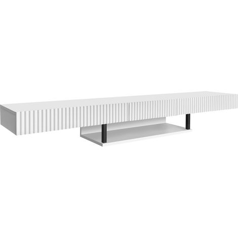 Lowboard  TV-Schrank  Fernsehtisch  Hängend  TV Möbel  TV-Ständer  Weiß  Modell Renzo 150x30x22cm