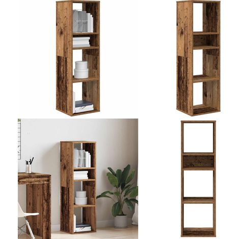 vidaXL Bücherregal Altholz-Optik 34x31x112 cm Holzwerkstoff (1/5)