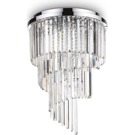 Ideal Lux Carlton - 12 Licht Deckenleuchte Kronleuchter Chrom, E14