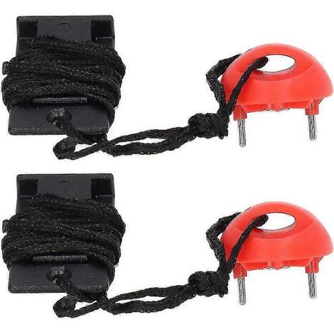 Lot de 2 clés de sécurité universelles pour tapis de course, interrupteur magnétique de sécurité, verrou d'arrêt d'urgence pour exercices. (1/5)