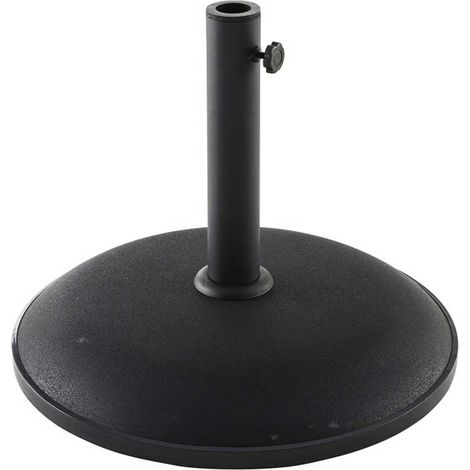 Hesperide – Pied de parasol en béton 25 kg rond – Compatible mâts 35-48 mm – Hauteur 41,9 cm – Diamètre 50 cm pour fixation sécurisée