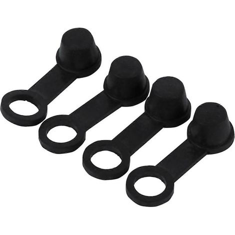 4x Capuchon antipoussière en caoutchouc noir pour purge de frein, bouchon de graisse 8mm, moto et scooter, protection étanche contre la poussière. (1/4)