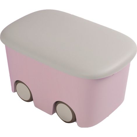 Caja de Ordenación Multiusos Bicolor con Ruedas Almacenamiento (1/5)