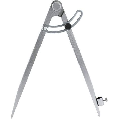 Boussole professionn pour le travail du bois avec aile et porte-crayon, grande boussole idéale pour la géométrie, le dessin, le dessin, boussole crayon parfaite pour charpentier (200 mm) (1/5)