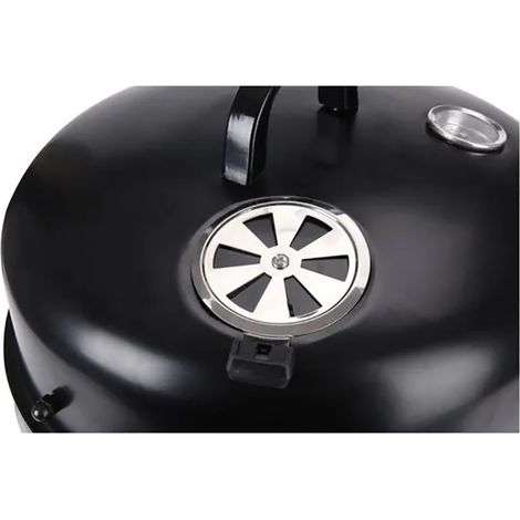 Barbacoa tipo barril para ahumar color negra bbq (1/2)