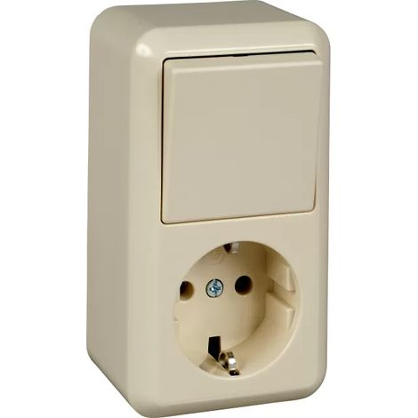 Elso Universal-Schalter/Steckdose 10/16A CON Steckklemme perlweiß 388600 (1/2)