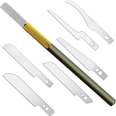 Handsäge Mini 6teilig Modelliermesser Heimwerker Werkzeugset Version 3 (1/5)