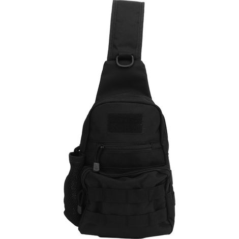 Sac à bandoulière de poitrine, grand sac à dos de rangement d'outils pour bureau et extérieur, noir (1/5)