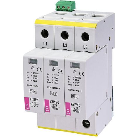 Parafoudre ETI ETITEC C T2 275/20 3+0 RC, REG