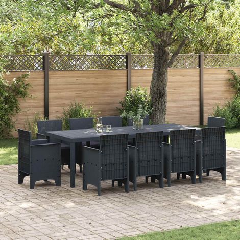 Garten Essgruppe 11 pcs Anthrazit Polypropylen (1/5)