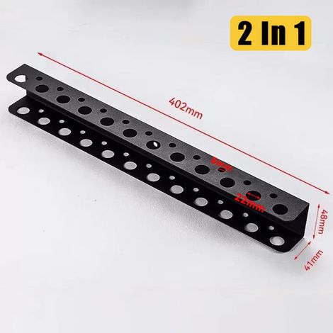 (C-2 en 1) Support de rangement mural en métal robuste pour tournevis et pinces, organisateur d'outils multifonctionnel pour garage et atelier. (1/5)