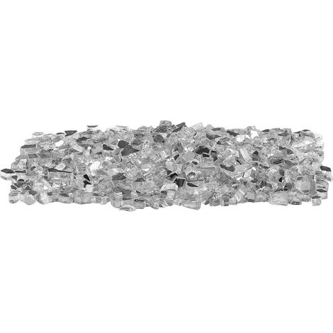 Mophorn Feuerglas, 9 kg hitzebeständige Glassteine, 12,7 mm reflektierende Glasperlen für Feuerstellen, Glasfelsen für Kamine, dekorative Feuerkristalle, Feuerperlen für Gaskamine, transparent