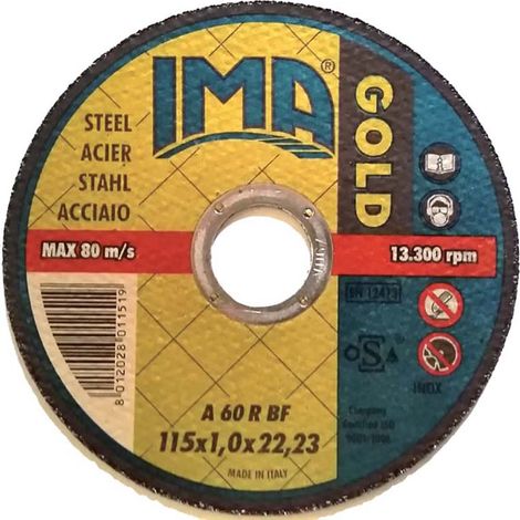IMA ABRASIVI Disco gold 115x3,2x22 mm, per ferro