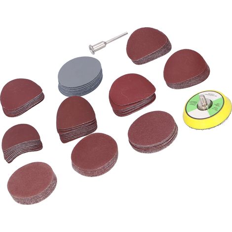 Ensemble de 102 disques de polissage abrasifs de 5 cm (2 pouces) avec rallonge et accessoires pour ponceuse électrique (1/5)